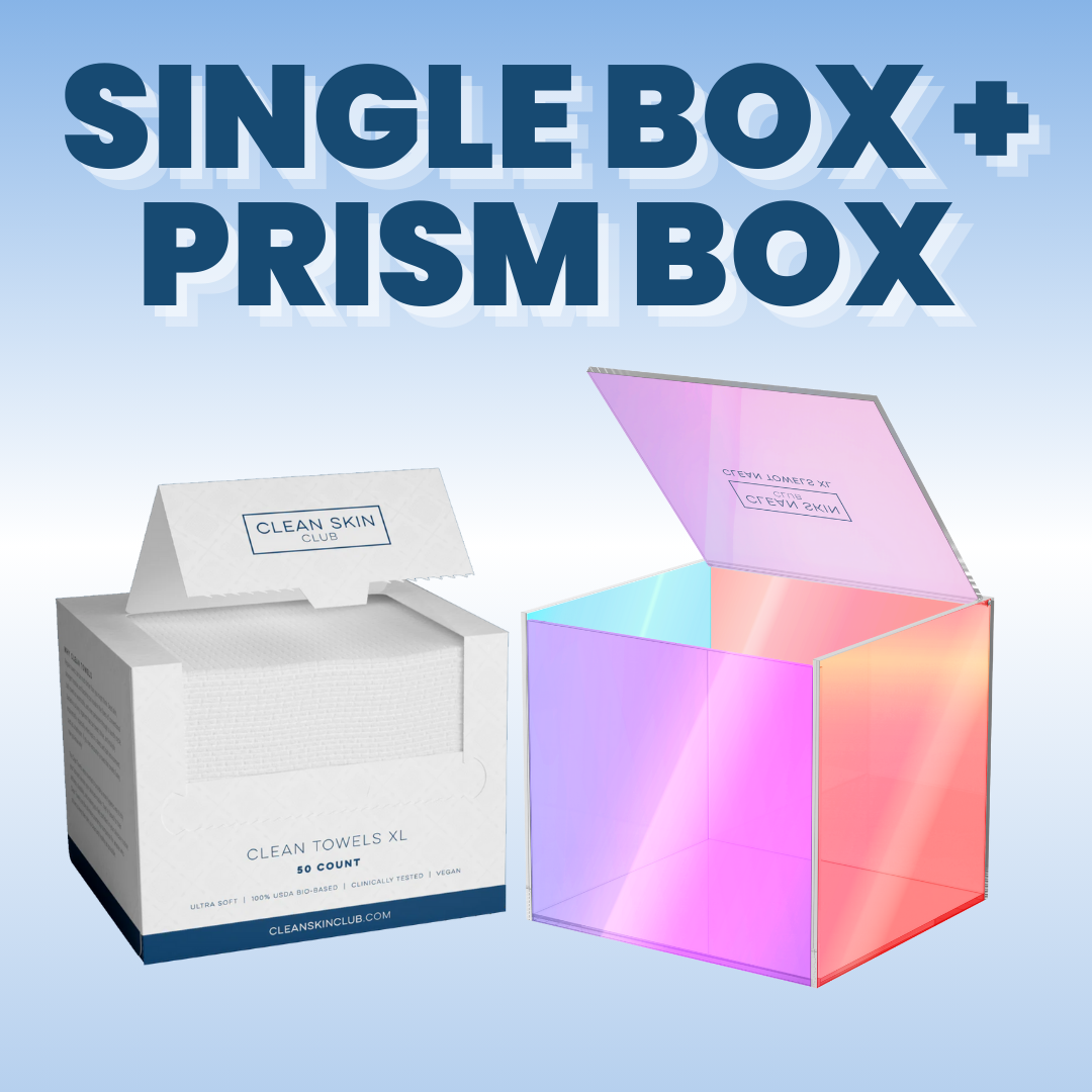 CLEAN SKIN CLUB Prism Box – Bunte Aufbewahrungsbox Für 50 Clean Towels XL, Stylisches Badezimmer-Accessoire