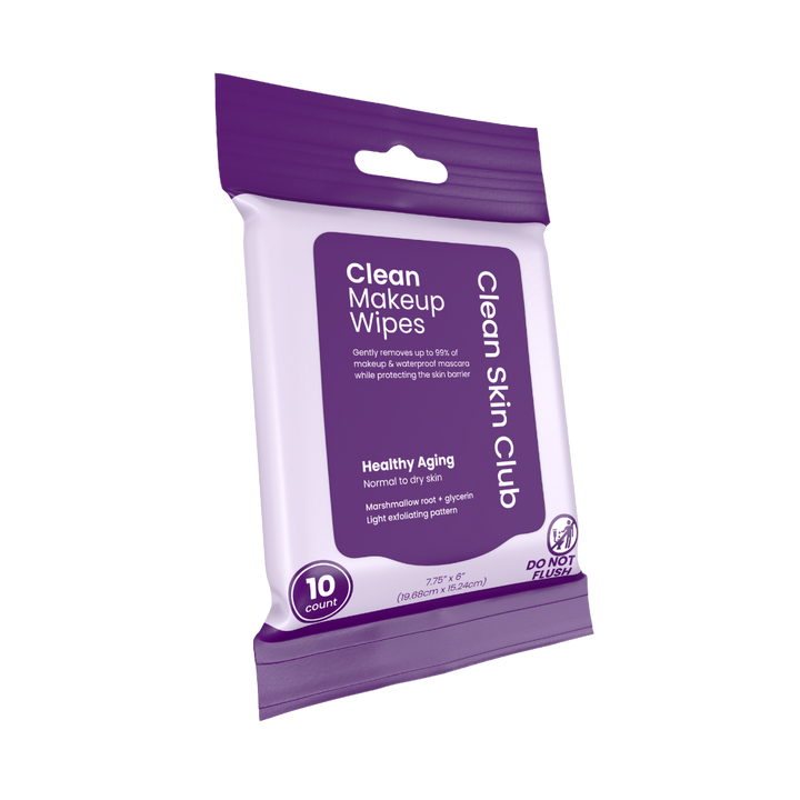 Clean Makeup Wipes Healthy Aging Travel - 10ct