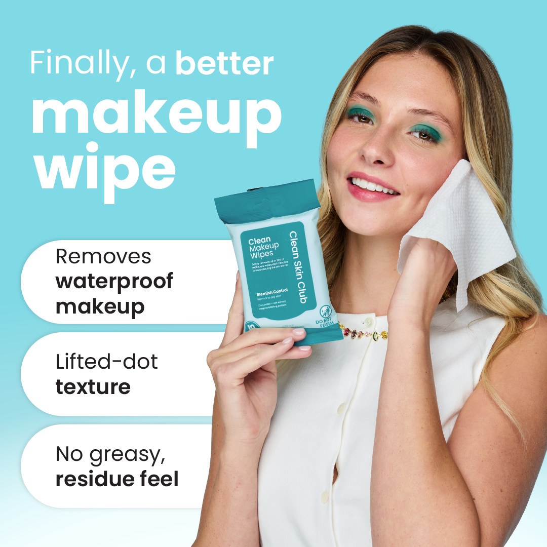 Clean Makeup Wipes Blemish Control Travel - 10ct