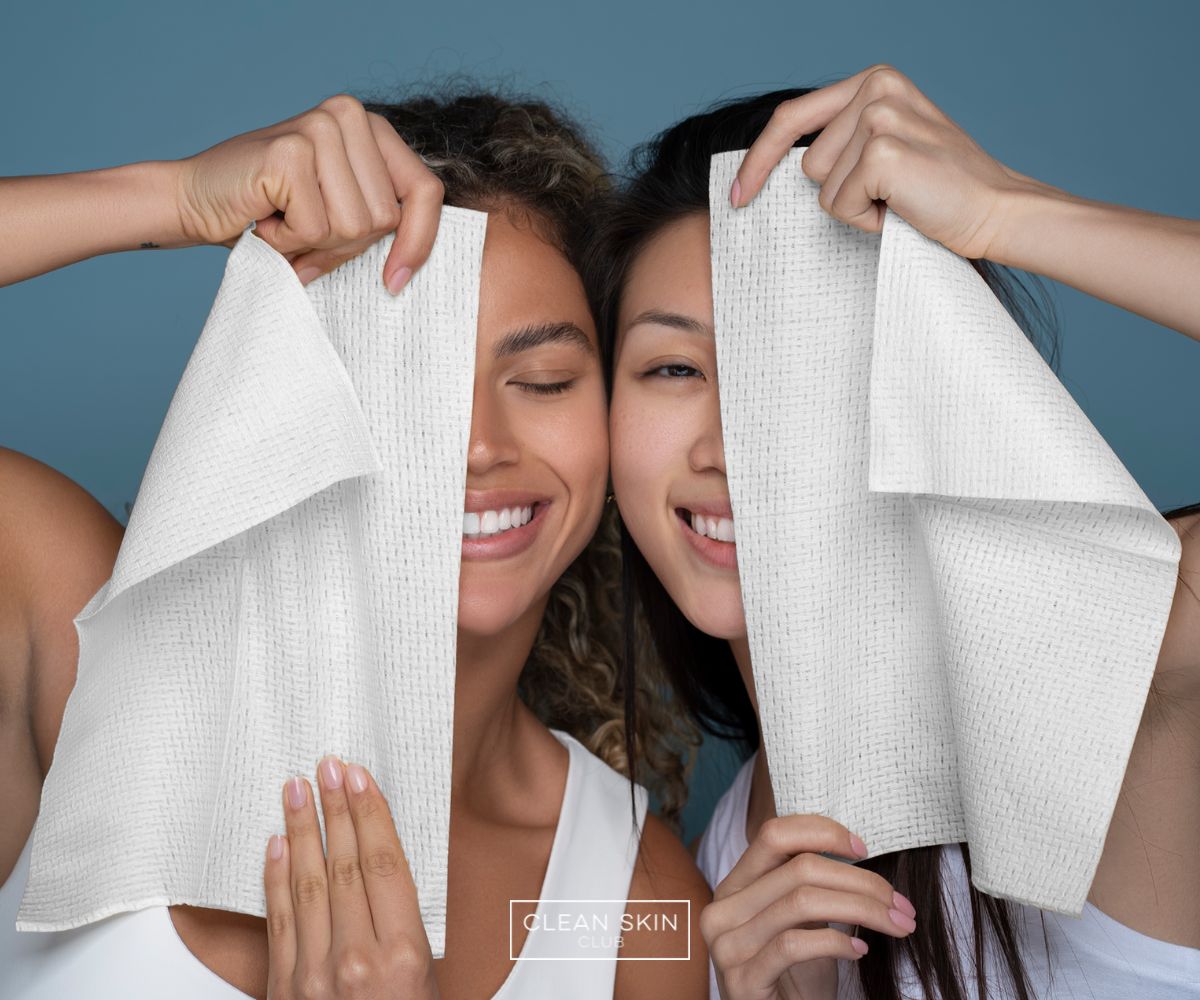 Clean Skin Club Clean Towels XL, Biodegradable Face Towel, Disposable