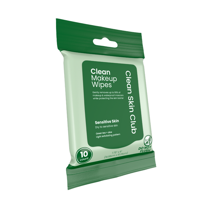Clean Makeup Wipes Sensitive Skin Travel - 10ct