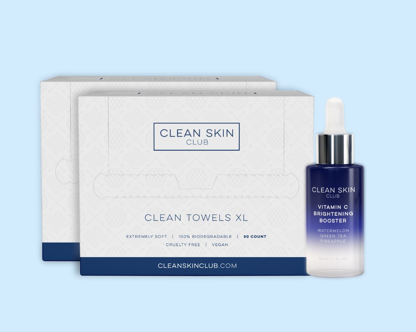 2 Clean Towels XL + 1 Skincare Product