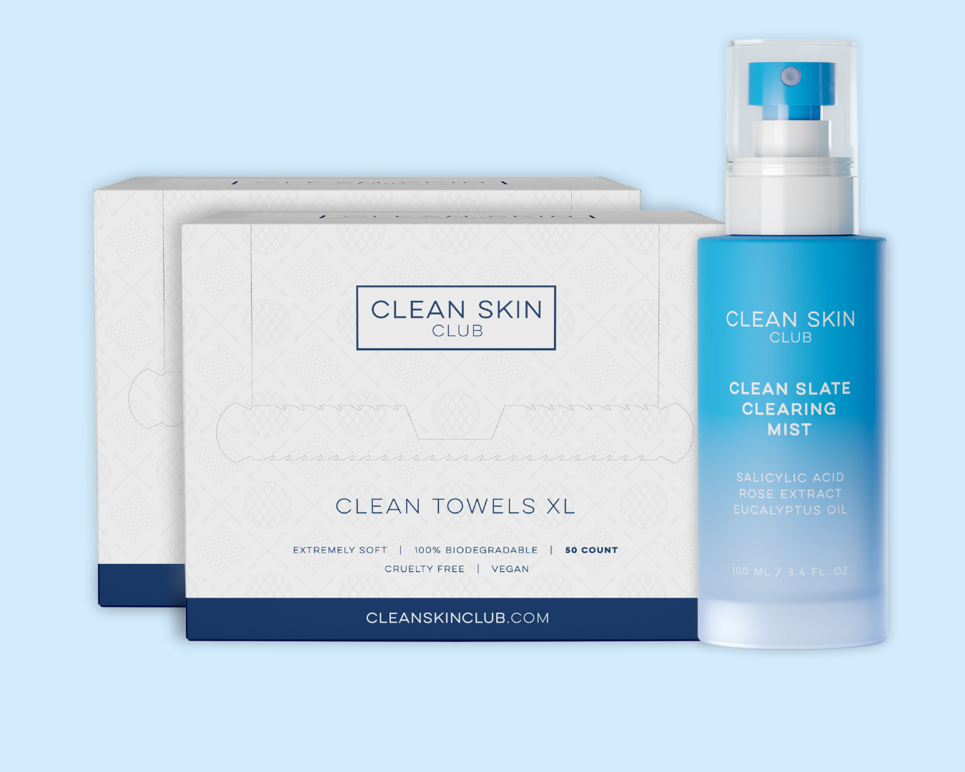 2 Clean Towels XL + 1 Skincare Product